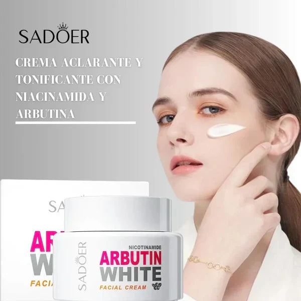 Crema Facial Aclarante Con Nicotinamide y Arbutina - Reduce Arrugas Y Manchas En 2 Semanas