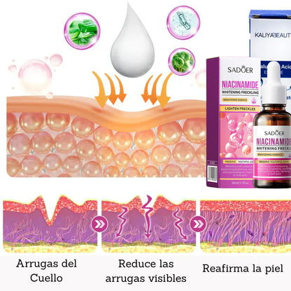 Serum Facial Aclarante Con Nicotinamide - Reduce Arrugas Y Manchas En 2 Semanas