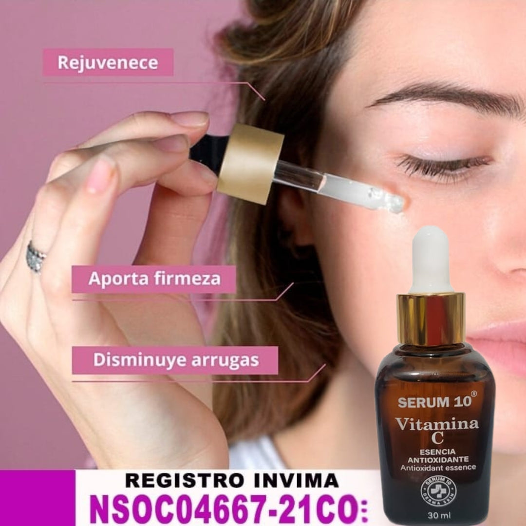 Serum de Vitamina C Puro al 100% - Reduce Arrugas y Manchas en 2 Semanas