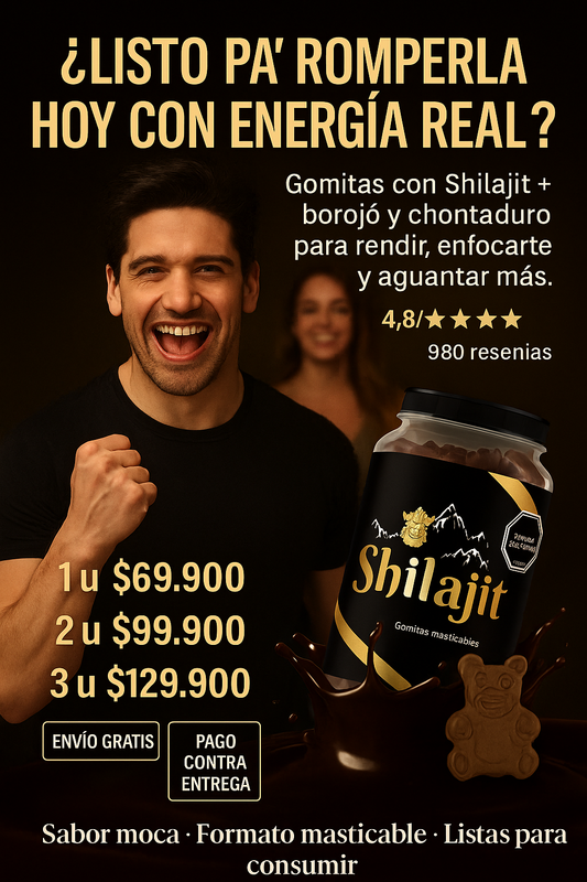 Gomitas Shilajit Originales Energía Para Todo el Dia